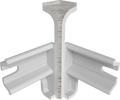 Уголок для плинтуса КТМ-2000 Внутренний Классик 80мм (2шт, флоупак, ясень серый)