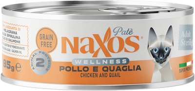 Влажный корм для кошек Adragna Naxos Adult Паштет из Курицы и Перепелки / 9205W/85P/NA (85Г)