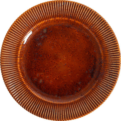 Блюдо AksHome Aurora d25.5x3см (фарфор/каштановый)