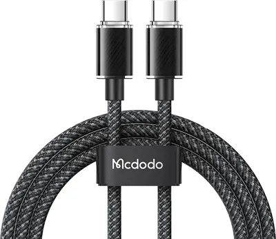 Кабель McDodo 100W Type-C to Type-C Transparent (1.2м, черный)