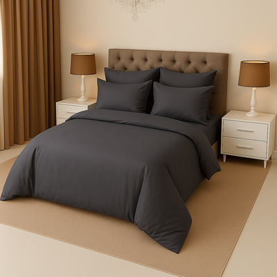 Комплект постельного белья Реноме 2сп Темно-синяя коллекция OS-003 (сатин, графит)