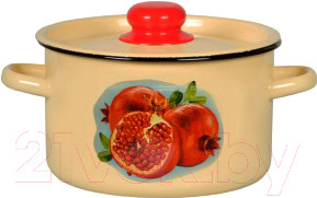 Кастрюля СтальЭмаль Гранат 1с17с (кремовый)