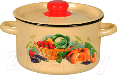 Кастрюля СтальЭмаль Урожай 1с17с (кремовый)
