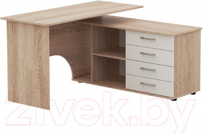 Письменный стол Империал Гарвард ПР 130x120 (дуб сонома/белый)