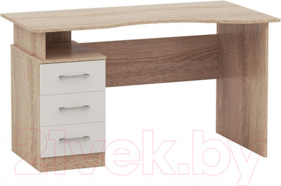 Письменный стол Империал Гарвард 3ящ ПР 130 (дуб сонома/белый)
