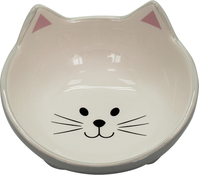 Миска для животных №1 Мордочка кошки / МКР2148 (140мл, серый)