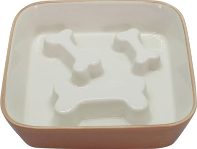 Миска для животных №1 Косточки / МКР2818 (410мл, бежевый)