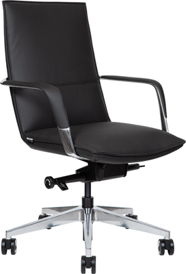 Кресло офисное Norden Parker LB / HD-2216-1 L LB (черная экокожа/алюминиевая база)