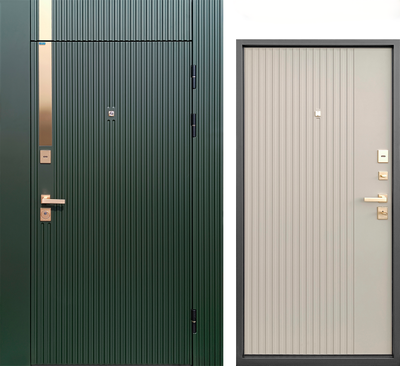 Входная дверь Промет Луара Люкс 96x205 (правая, оливия, с наличниками)