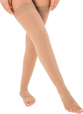 Чулки компрессионные Trives с открытым носком 2кл / ТК.930 (р.7, бежевый, на широкое бедро)