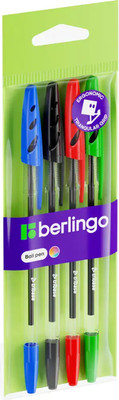 Набор шариковых ручек Berlingo Tribase / CBp_10104 (4шт)