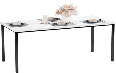 Обеденный стол Soma Paprika 200x90 (белый/черный)