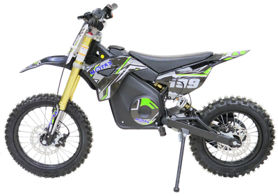 Электромотоцикл Motax Minicross E1500 (черный/черный/зеленый)