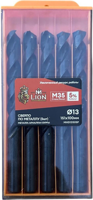 Набор сверл M-Lion По металлу 13.0x151мм / MHD131515P (5шт)