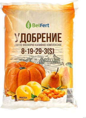 Удобрение BelFert Азотно-Фосфорно-Калийное 8-19-29-3(S) (1кг)