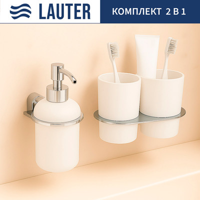 Набор аксессуаров для ванной Lauter 21SH2081 + 21SH42091 (Chrome, 2 предмета)