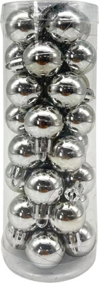 Набор шаров новогодних Золотая сказка 592501 (32шт, серебристый)