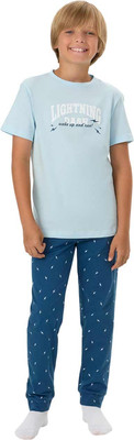 Пижама детская Mark Formelle 563321-1 (р.134-68, голубое небо/молнии на синем)