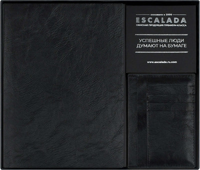 Набор канцелярский подарочный Escalada Фланстер / 70567 (черный)