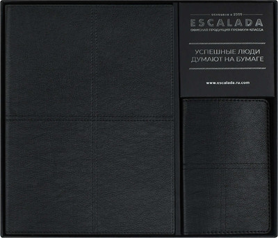 Набор канцелярский подарочный Escalada Шеврет / 70557 (черный)