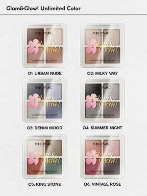 Палетка теней для век Monic Beauty Glam&Glow! Unlimited All Day Color тон 01 Urban Nude