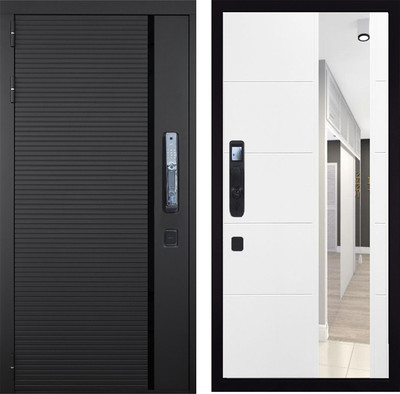 Входная дверь ГРАНИТ Пиано Смарт 83 (96x207, левая)