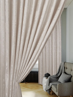 Комплект штор Mio Tesoro Мрамор 150x250 (2шт, молоко)