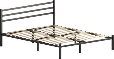 Полуторная кровать Домаклево Сталь 140х190 (черный)