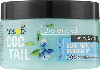 Скраб для тела Bielenda Coctail Scrub Голубая матча + Голубика (350г)