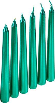 Набор свечей Богатство аромата Античные 3093198 (6шт, зеленый металлик)