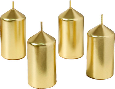Набор свечей Дарим Красиво Столбик / 2383822 (4шт, золото)