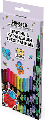 Набор цветных карандашей FUNSTER Among Cats / 182066 (12цв)