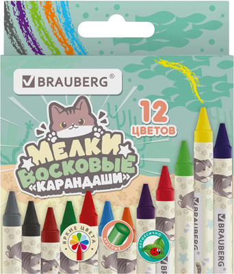 Восковые мелки Brauberg 273229 (12цв)