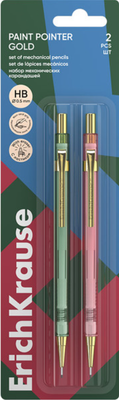 Набор механических карандашей Erich Krause Paint Pointer Gold 0.5 НВ / 64085 (2шт, с ластиком)