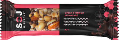 Набор протеиновых батончиков SOJ Айриш-крим Ореховый (20x40г, арахис/миндаль/горький шоколад)