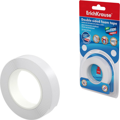 Скотч Erich Krause Двусторонний / 58744 (белый)