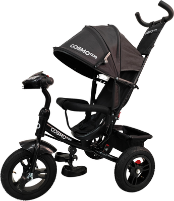 Трехколесный велосипед с ручкой CosmoRide LX-00ED (черный)