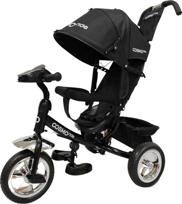 Трехколесный велосипед с ручкой CosmoRide MX-01EDH (черный)