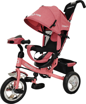 Трехколесный велосипед с ручкой CosmoRide MX-01PKH (розовый)