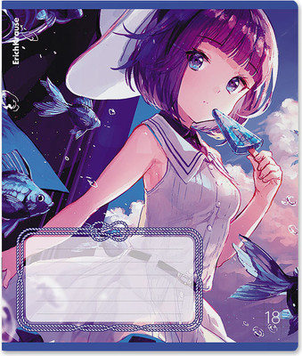 Тетрадь Erich Krause Kawaii Whale / 60550 (18л, клетка)