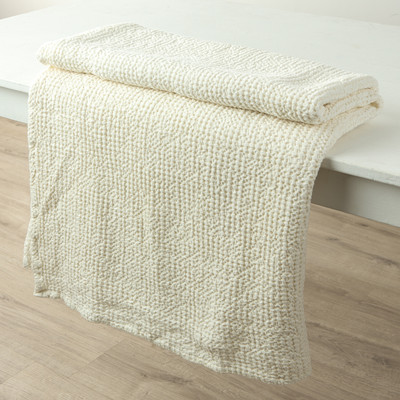 Плед Pole Kvetak (Беларускі лён) 150x220 24С116-ШР/у./л.с.уп. (0 Зефир молочный 1 1/сорт1)