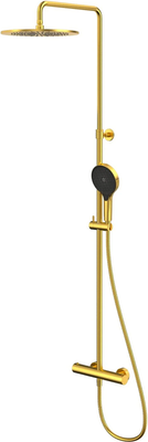 Душевая система со смесителем Whitecross Y1254TOPGLB (брашированное золото)