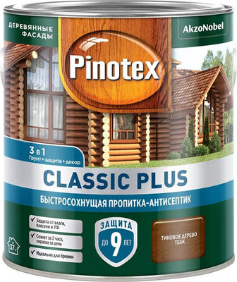 Антисептик для древесины Omnitex Classic Plus 3в1 Тиковое дерево (2.5л)