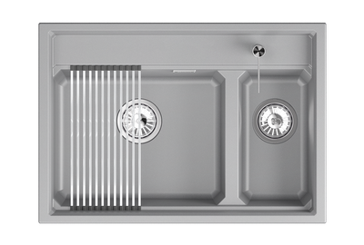 Мойка кухонная GRANULA KS-7302i (алюминиум)