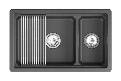 Мойка кухонная GRANULA KS-7304iU (черный)