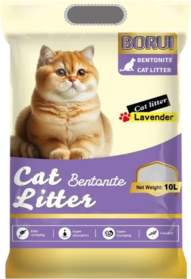 Наполнитель для туалета Borui Бентонитовый (10л, лаванда)