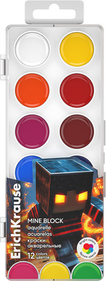 Акварельные краски Erich Krause Mine Block / 65412 (12цв)