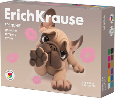Гуашь Erich Krause Frenchie / 65194 (12цв)