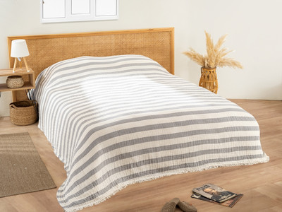 Плед Karven Пике муслиновый евро 220x240 / PL033 LENA v2/Acik gri