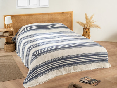 Плед Karven Пике муслиновый евро 220x240 / PL033 TRUVA v4/Lacivert